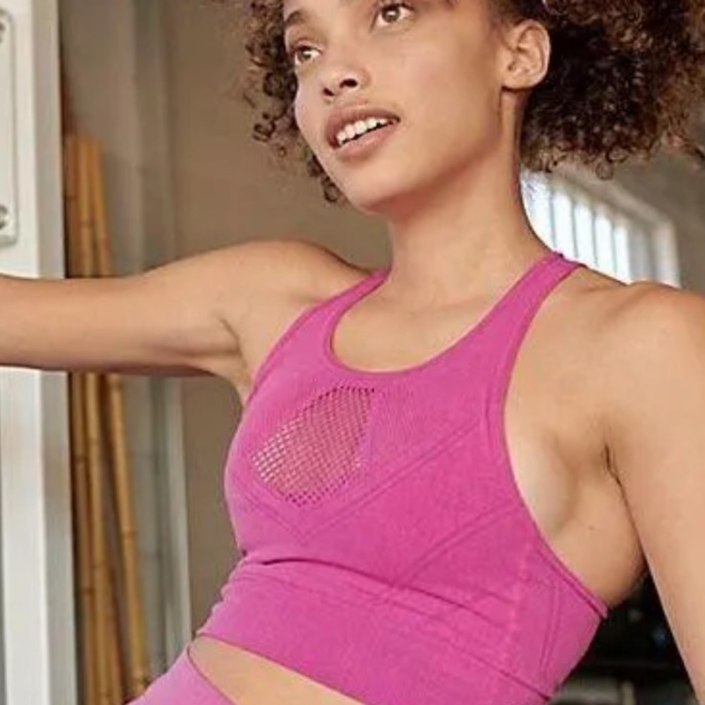 NWOT Free People Running Through My Mind Crop Top in Vintage Vivacious Violet XS